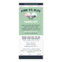 Gender Reveal Football Ticket Baby Shower Invitati Personalized Announcement