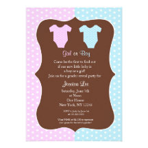 Gender Reveal Party Baby Shower Invitation