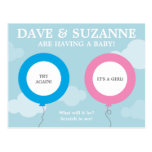 Gender Reveal Scratcher Game Postcard