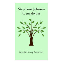 Genealogist Genealogy Tree Custom Business Card 1