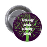 Genealogy: People Collecting People Pinback Button