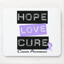General Cancer Awareness Hope Love Cure Mouse Pad