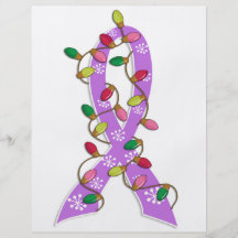 General Cancer Christmas Lights Ribbon Personalized Flyer