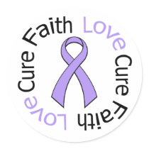 General Cancer Faith Love Cure Sticker