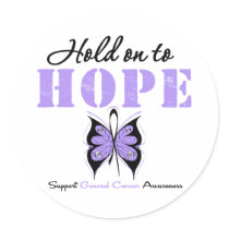 General Cancer Hold On To Hope Sticker
