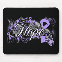 General Cancer Hope Garden Ribbon Mousepad