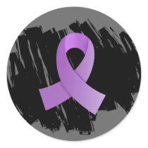 General Cancer Lavender Ribbon With Scribble