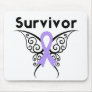 General Cancer Survivor Tribal Butterfly Mouse Pad