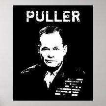 General "Chesty" Puller -- Black and White Print