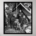 General George Stoneman & Staff at Fair Oaks 1862 Print