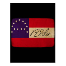 General Lee Headquarters Flag with Signature Post Cards