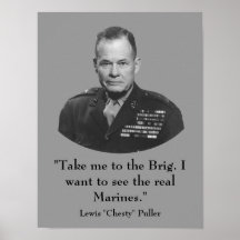 General Lewis "Chesty" Puller -- Marine Poster