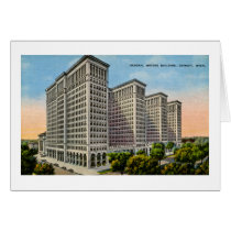 General Motors Building, Detroit, Michigan Greeting Cards