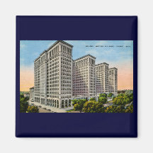 General Motors Building, Detroit, Michigan Fridge Magnets