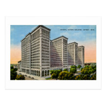General Motors Building, Detroit, Michigan Postcard