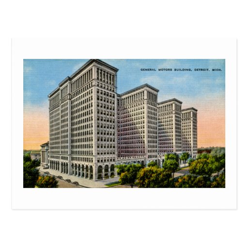 General Motors Building, Detroit, Michigan Postcard