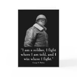 General Patton and quote Greeting Cards