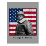 General Patton and The American Flag Post Card