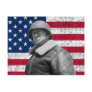 General Patton and The American Flag Postcard