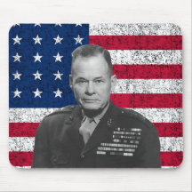 General Puller and The American Flag Mousepad