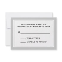General RSVP Cards (Silver / White)