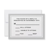 General RSVP Cards (Silver / White)