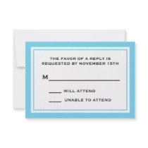 General RSVP Cards (Sky Blue / White)