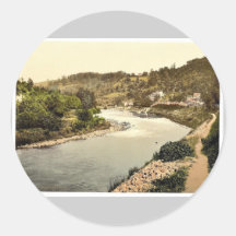 General view, II., Symonds Yat, England classic Ph Round Sticker