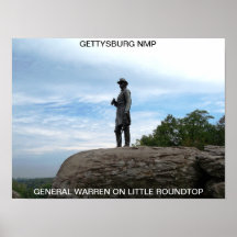 GENERAL WARREN ON LITTLE ROUNDTOP POSTERS