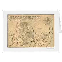 General Washington's Farm Mt Vernon Map 1801 Greeting Card