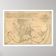 General Washington's Farm Mt Vernon Map 1801 Posters