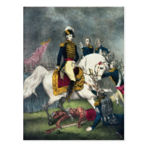General William H. Harrison  at the Battle postcards