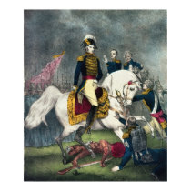 General William H. Harrison  at the Battle posters