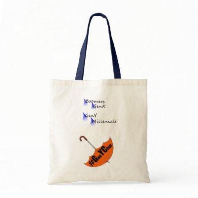 Generation Y Twitter Chat Tote Canvas Bag by ThereFromHere