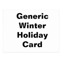 Generic Winter Holiday Card Post Cards