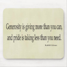 Generosity Quote Mousepad