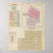 Geneseo, Alton, Little River, Kansas Print