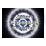 Genesis1 In the Beginning, GOD created - Card