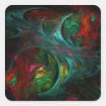 Genesis Abstract Art Square Sticker