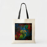 Genesis Blue Abstract Art Monogram Bag