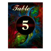 Genesis Blue Table Number Postcard