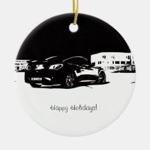 Genesis Coupe Rear View Christmas Ornament