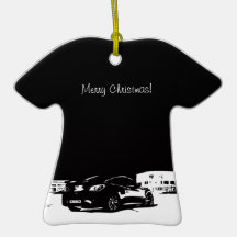 Genesis Coupe Rear View Christmas Ornaments