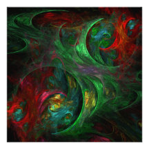 Genesis Green Abstract Art Custom Announcements