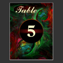 Genesis Green Table Number Postcard postcards