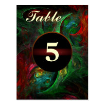 Genesis Green Table Number Postcard