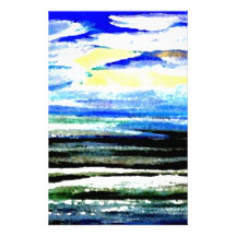 Genesis Ocean Waves Sparkly Seascape Gifts Art Stationery Design