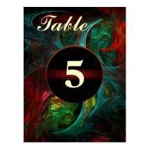 Genesis Table Number Postcard