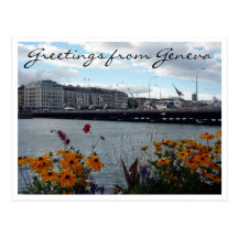 geneva lake flowers post cards