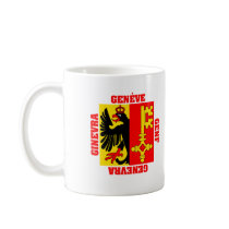 Geneva Switzerland Canton Flag Mugs